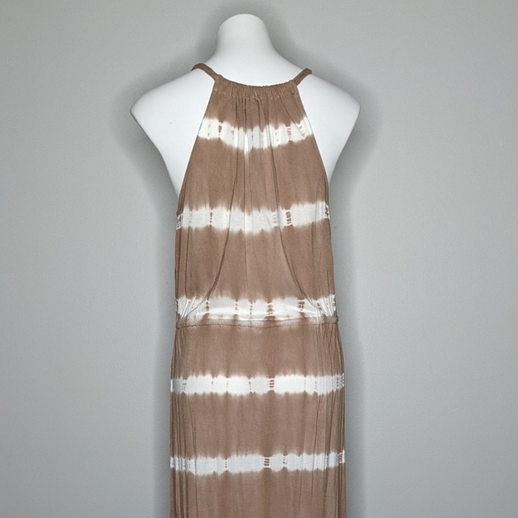 ✨3/$15 Young Fabulous & Broke brown tie dye maxi dress S - Picture 2 of 11